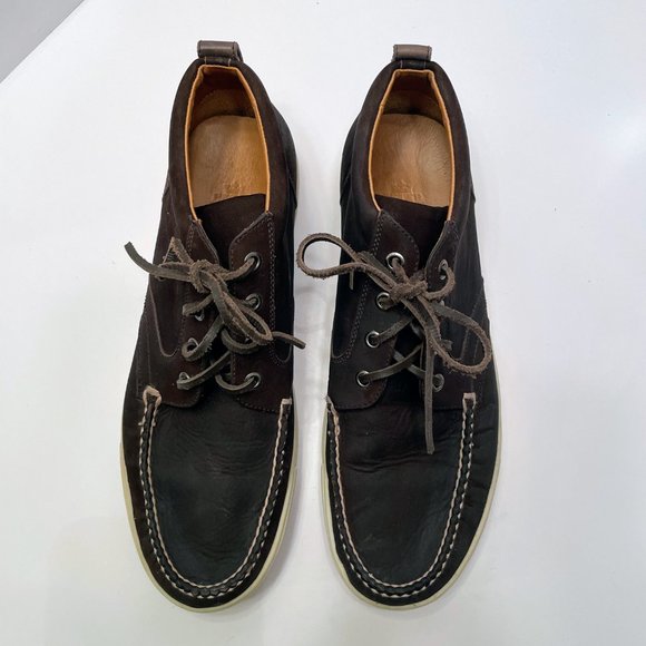Peter Millar Dark Brown/Bison Leather Lace Up Midtown Chukka Sneaker Sz 10.5 main image 12